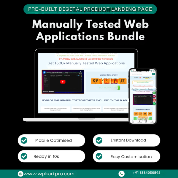 Landing Page – Manually Tested Web Application